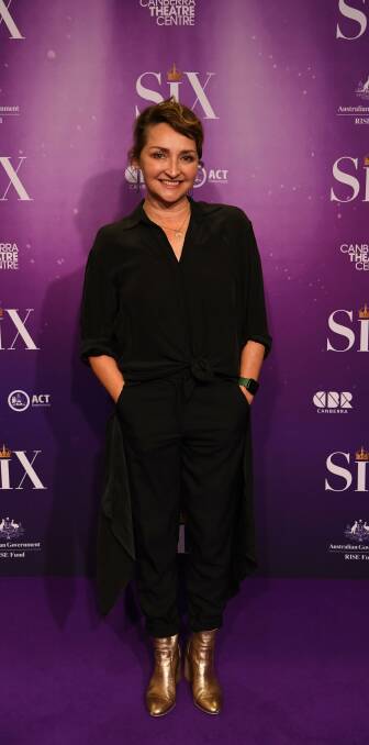 Associate director Sharon Millerchip on the purple carpet at the show's premiere. Photo: James D Morgan - Getty Images.
