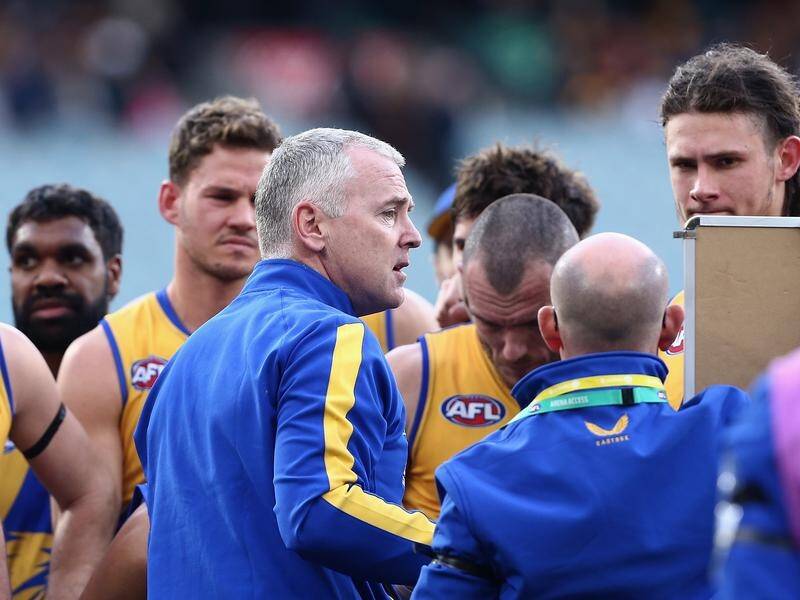 Coach Adam Simpson says West Coast are not contemplating the AFL's wooden spoon. (Rob Prezioso/AAP PHOTOS)