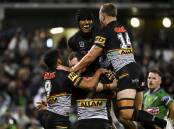 Premiership favourites Penrith hold pole position heading towards the NRL finals. (Lukas Coch/AAP PHOTOS)