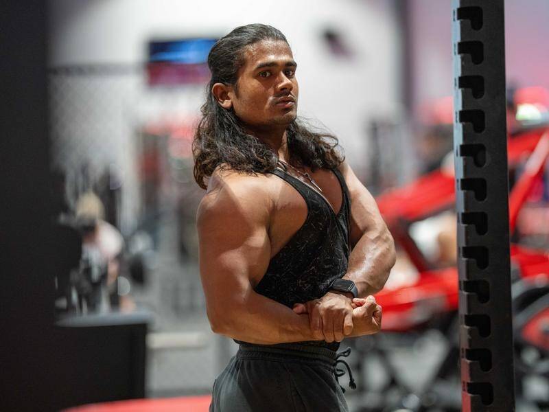 Noor Kabir needs a passport to flex his muscles in the prestigious Mr Olympia competition overseas. (HANDOUT/UNHCR)