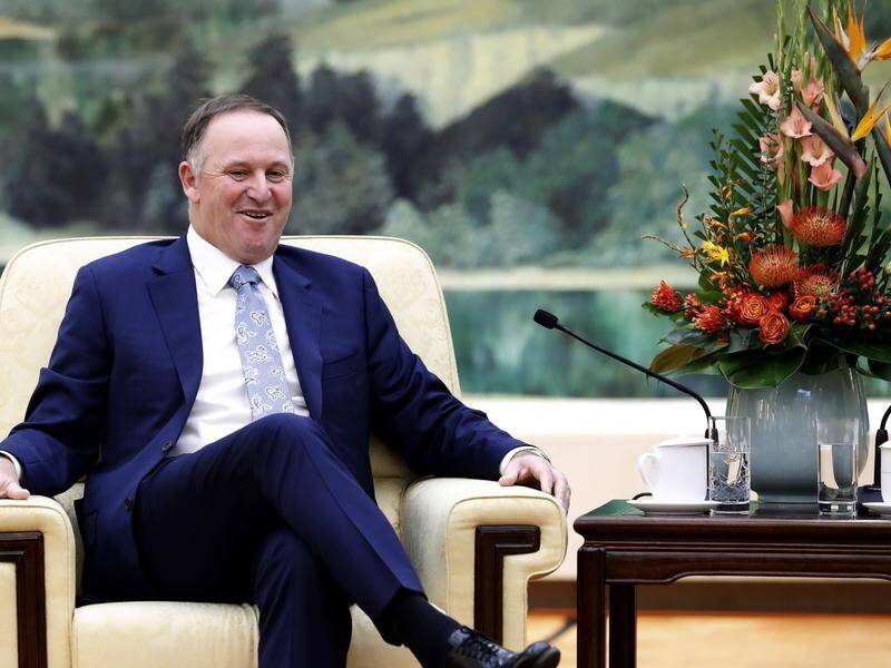 Ex-New Zealand prime minister John Key says US-China relations had deteriorated since he left office (AP PHOTO)